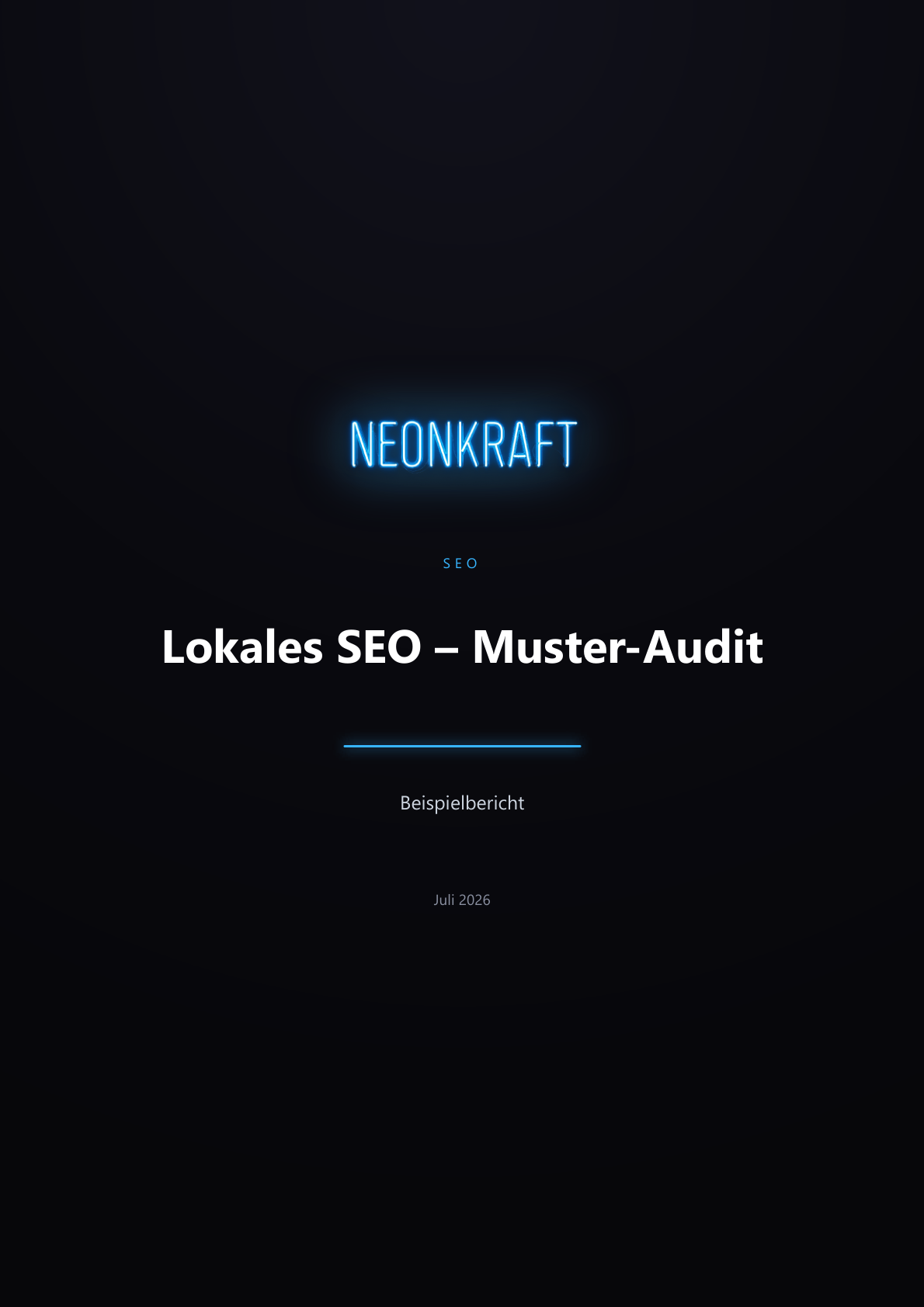 Deckblatt des Local-SEO-Muster-Audits